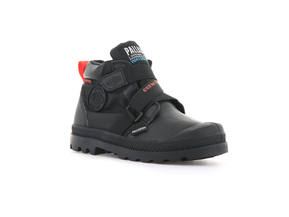 Botas Palladium PAMPA HI CUFFSTR WP+ Niños Negras | Costa Rica-06927